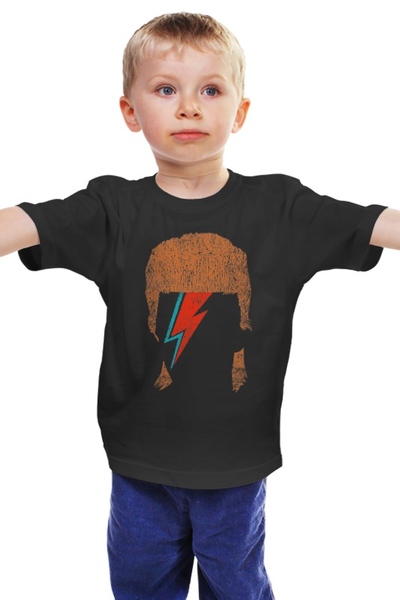 Заказать детскую футболку в Москве. Детская футболка классическая унисекс Дэвид Боуи от printik - готовые дизайны и нанесение принтов.