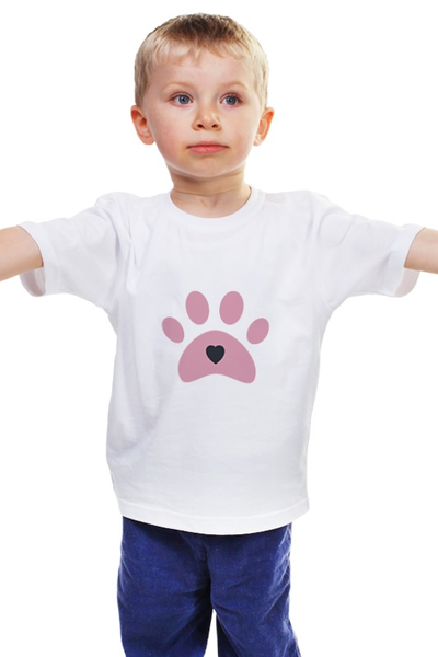 Заказать детскую футболку в Москве. Детская футболка классическая унисекс След собаки от Romanova - готовые дизайны и нанесение принтов.