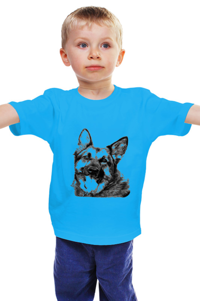 Заказать детскую футболку в Москве. Детская футболка классическая унисекс Овчарка от matveev - готовые дизайны и нанесение принтов.