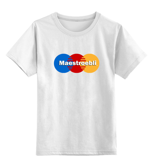 Заказать детскую футболку в Москве. Детская футболка классическая унисекс MAESTROebli от Рома Бакарди - готовые дизайны и нанесение принтов.