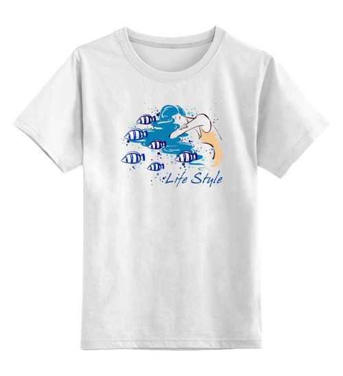 Заказать детскую футболку в Москве. Детская футболка классическая унисекс Life Style  от ПРИНТЫ ПЕЧАТЬ  - готовые дизайны и нанесение принтов.