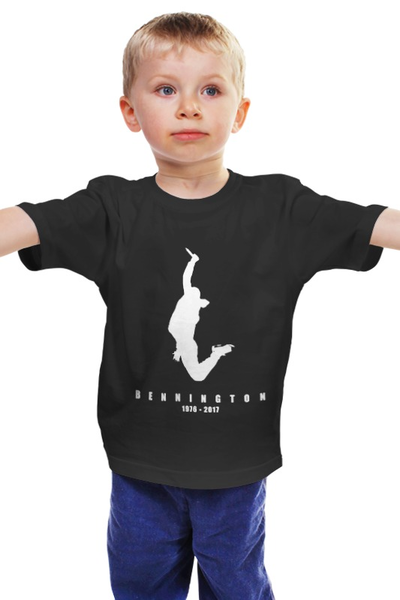 Заказать детскую футболку в Москве. Детская футболка классическая унисекс Chester Bennington от skynatural - готовые дизайны и нанесение принтов.