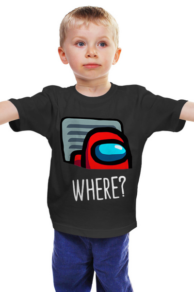 Заказать детскую футболку в Москве. Детская футболка классическая унисекс Гдее? от EK  - готовые дизайны и нанесение принтов.