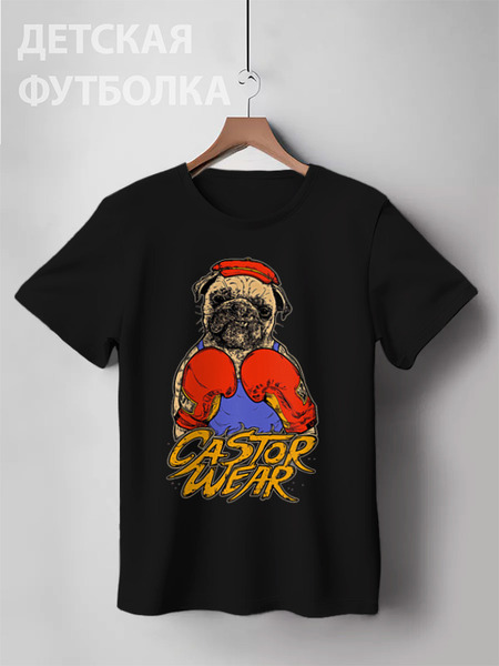 Заказать детскую футболку в Москве. Детская футболка классическая унисекс Пёс боксёр от Leichenwagen - готовые дизайны и нанесение принтов.