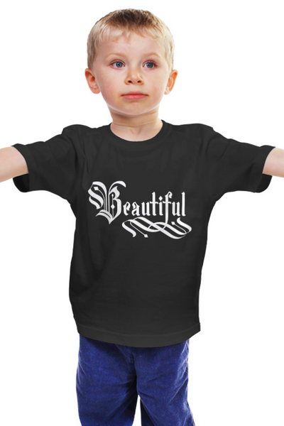 Заказать детскую футболку в Москве. Детская футболка классическая унисекс Beautiful от ISliM - готовые дизайны и нанесение принтов.