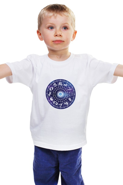 Заказать детскую футболку в Москве. Детская футболка классическая унисекс Европейский зодиак от Виктор Гришин - готовые дизайны и нанесение принтов.