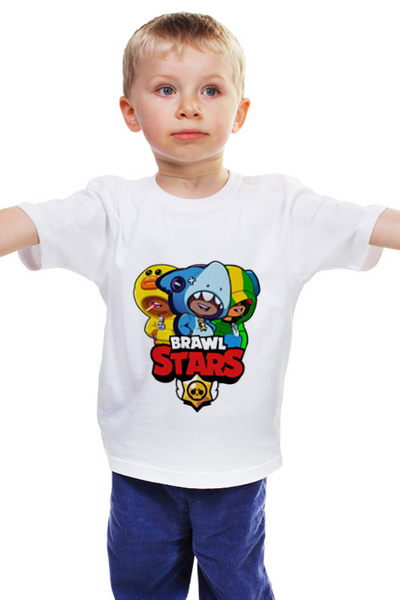 Заказать детскую футболку в Москве. Детская футболка классическая унисекс Brawl Stars LEON TRIO от vista12761@rambler.ru - готовые дизайны и нанесение принтов.
