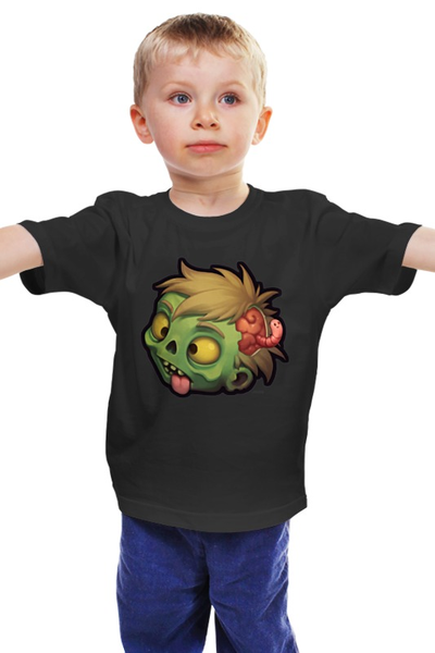 Заказать детскую футболку в Москве. Детская футболка классическая унисекс Zombie от rinkusu - готовые дизайны и нанесение принтов.