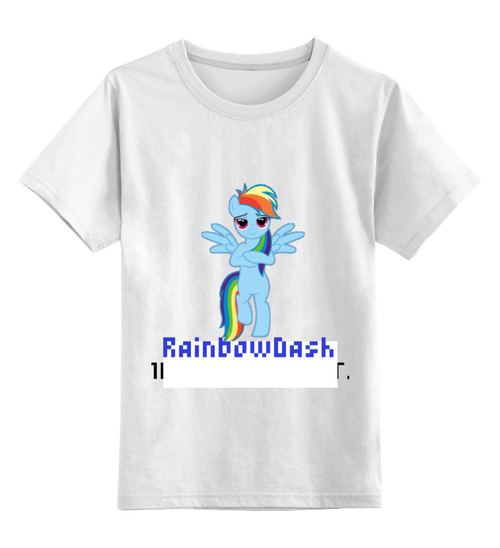 Заказать детскую футболку в Москве. Детская футболка классическая унисекс rdash2 от rainbow - готовые дизайны и нанесение принтов.