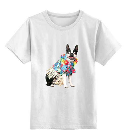 Заказать детскую футболку в Москве. Детская футболка классическая унисекс Собака, на пляже отдыхака от dyzel1 - готовые дизайны и нанесение принтов.