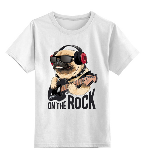 Заказать детскую футболку в Москве. Детская футболка классическая унисекс ✶Dog On The Rock✶ от balden - готовые дизайны и нанесение принтов.
