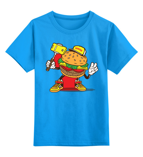 Заказать детскую футболку в Москве. Детская футболка классическая унисекс бургер от queen  - готовые дизайны и нанесение принтов.