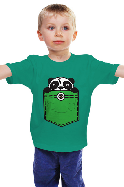 Заказать детскую футболку в Москве. Детская футболка классическая унисекс Панда от Romanova - готовые дизайны и нанесение принтов.