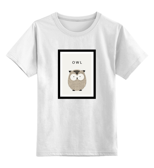 Заказать детскую футболку в Москве. Детская футболка классическая унисекс Сова (owl) от Илья Щеблецов - готовые дизайны и нанесение принтов.