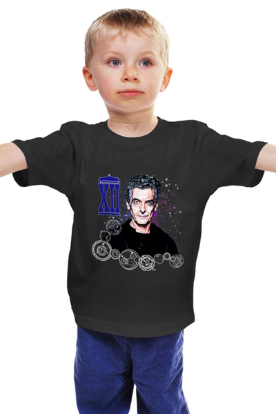 Заказать детскую футболку в Москве. Детская футболка классическая унисекс Двенадцатый (12) Доктор Twelfth Doctor от Madeline Black - готовые дизайны и нанесение принтов.