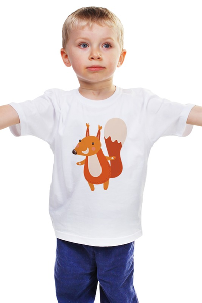 Заказать детскую футболку в Москве. Детская футболка классическая унисекс Белочка от Romanova - готовые дизайны и нанесение принтов.