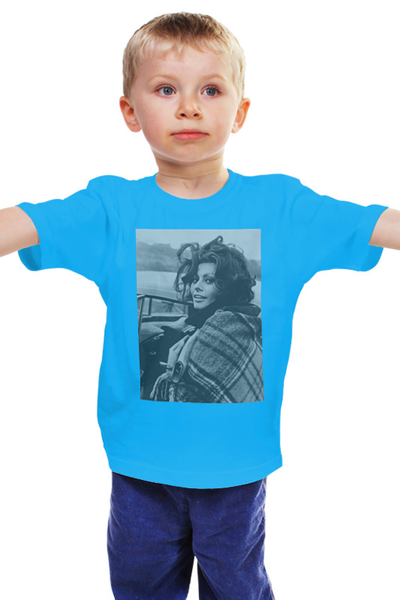 Заказать детскую футболку в Москве. Детская футболка классическая унисекс Софи Лорен от KinoArt - готовые дизайны и нанесение принтов.