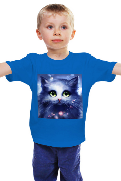 Заказать детскую футболку в Москве. Детская футболка классическая унисекс Котенок от THE_NISE  - готовые дизайны и нанесение принтов.