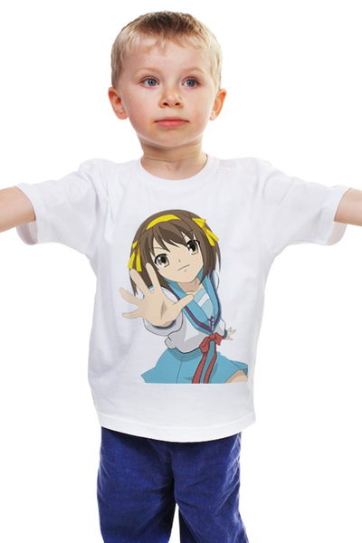 Заказать детскую футболку в Москве. Детская футболка классическая унисекс Suzumiya Haruhi от redirector - готовые дизайны и нанесение принтов.