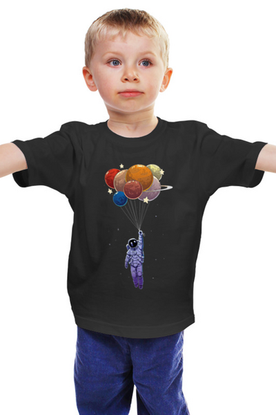 Заказать детскую футболку в Москве. Детская футболка классическая унисекс Космонавт от Nos  - готовые дизайны и нанесение принтов.