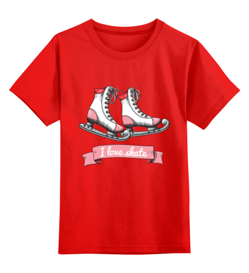 Заказать детскую футболку в Москве. Детская футболка классическая унисекс Коньки от nadegda - готовые дизайны и нанесение принтов.
