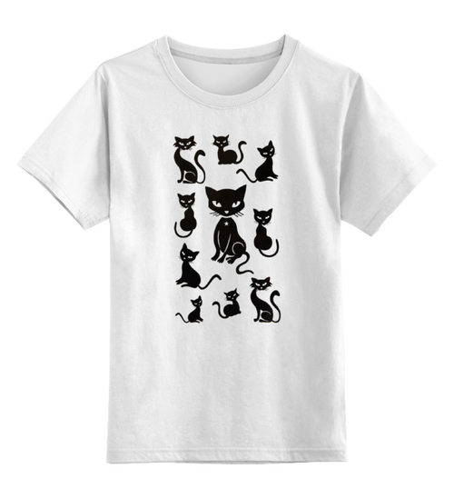 Заказать детскую футболку в Москве. Детская футболка классическая унисекс Кошки от Виктор Гришин - готовые дизайны и нанесение принтов.
