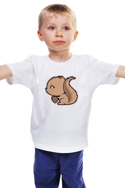 Заказать детскую футболку в Москве. Детская футболка классическая унисекс Белочка от fanart - готовые дизайны и нанесение принтов.