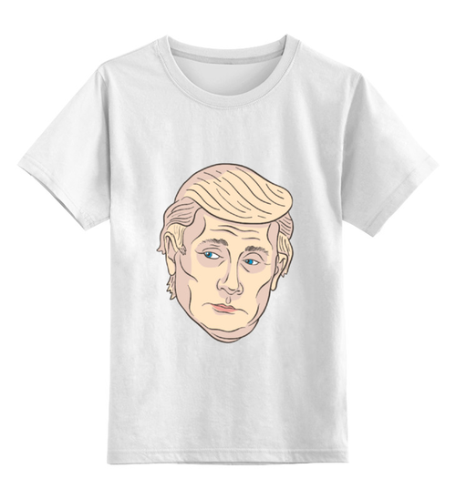 Заказать детскую футболку в Москве. Детская футболка классическая унисекс Путин Трамп от priceless - готовые дизайны и нанесение принтов.