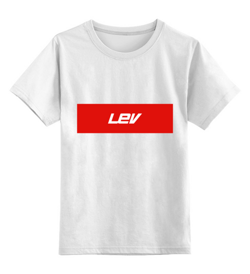 Заказать детскую футболку в Москве. Детская футболка классическая унисекс  Имя Lev от THE_NISE  - готовые дизайны и нанесение принтов.