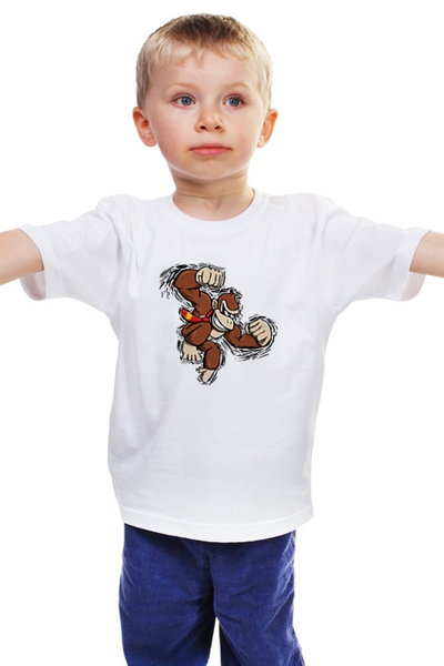 Заказать детскую футболку в Москве. Детская футболка классическая унисекс Обезьяна от trugift - готовые дизайны и нанесение принтов.
