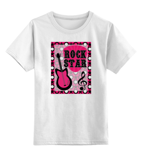 Заказать детскую футболку в Москве. Детская футболка классическая унисекс Rock Star от Leichenwagen - готовые дизайны и нанесение принтов.