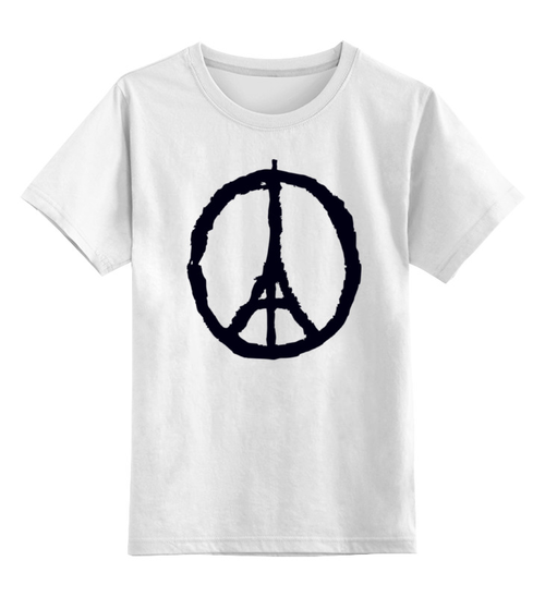 Заказать детскую футболку в Москве. Детская футболка классическая унисекс Париж от gopotol - готовые дизайны и нанесение принтов.