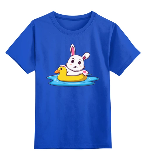 Заказать детскую футболку в Москве. Детская футболка классическая унисекс Summer Bunny от skynatural - готовые дизайны и нанесение принтов.