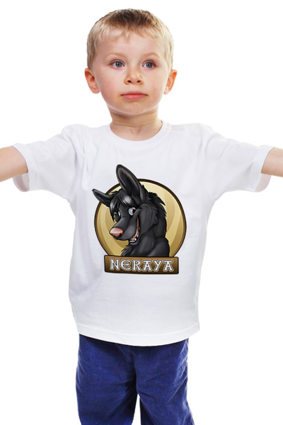 Заказать детскую футболку в Москве. Детская футболка классическая унисекс Веселый волк от aleks_say - готовые дизайны и нанесение принтов.