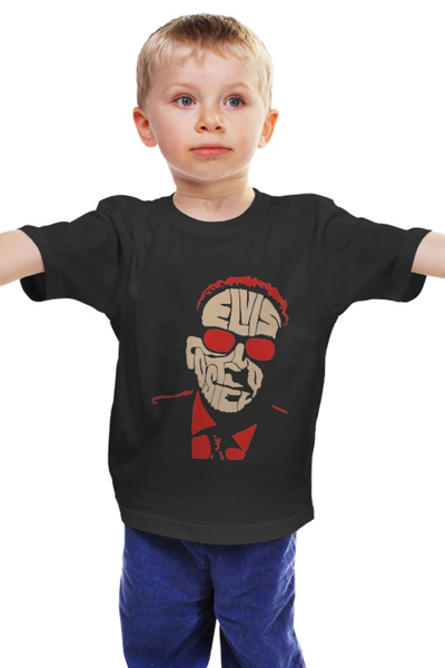 Заказать детскую футболку в Москве. Детская футболка классическая унисекс Elvis Costello от OEX design - готовые дизайны и нанесение принтов.