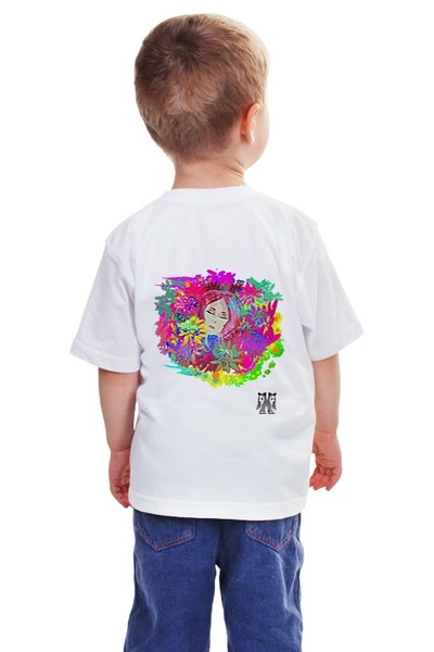 Заказать детскую футболку в Москве. Детская футболка классическая унисекс Пиона от Kelli Relli - готовые дизайны и нанесение принтов.