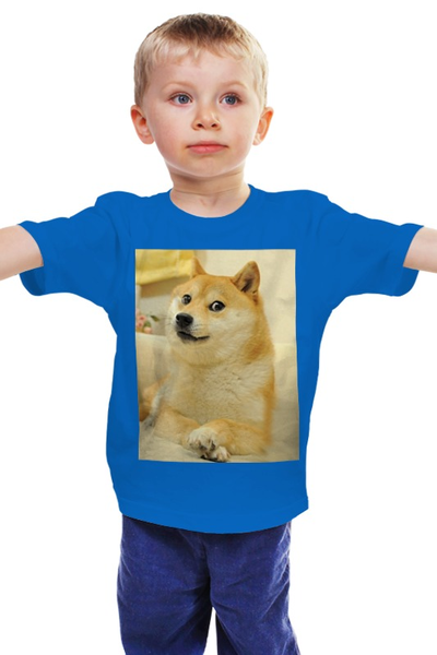 Заказать детскую футболку в Москве. Детская футболка классическая унисекс Собака-улыбака от valkirija - готовые дизайны и нанесение принтов.