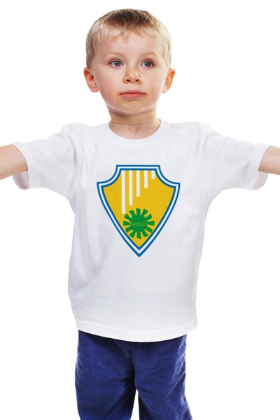Заказать детскую футболку в Москве. Детская футболка классическая унисекс Бразилия от printik - готовые дизайны и нанесение принтов.