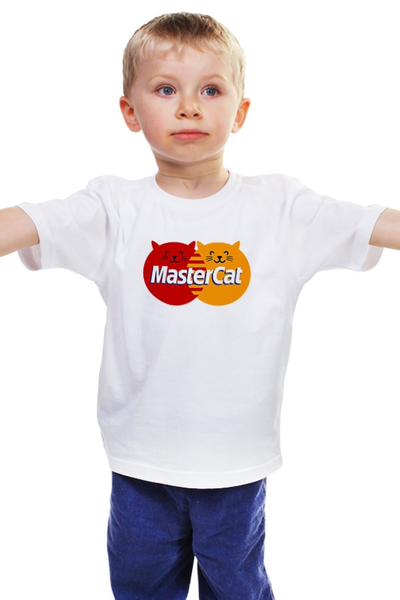 Заказать детскую футболку в Москве. Детская футболка классическая унисекс Master cat  от ПРИНТЫ ПЕЧАТЬ  - готовые дизайны и нанесение принтов.