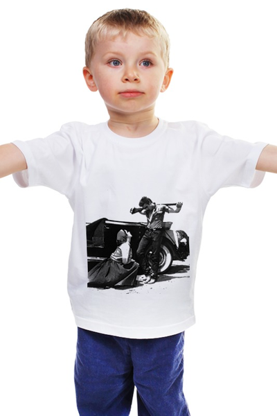 Заказать детскую футболку в Москве. Детская футболка классическая унисекс Джеймс Дин James Dean от James Dean - готовые дизайны и нанесение принтов.
