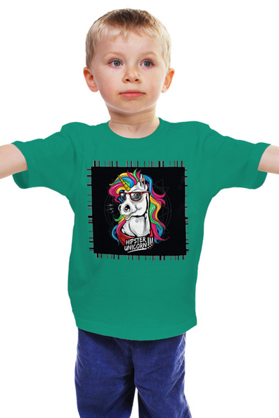 Заказать детскую футболку в Москве. Детская футболка классическая унисекс Единорог от Leichenwagen - готовые дизайны и нанесение принтов.