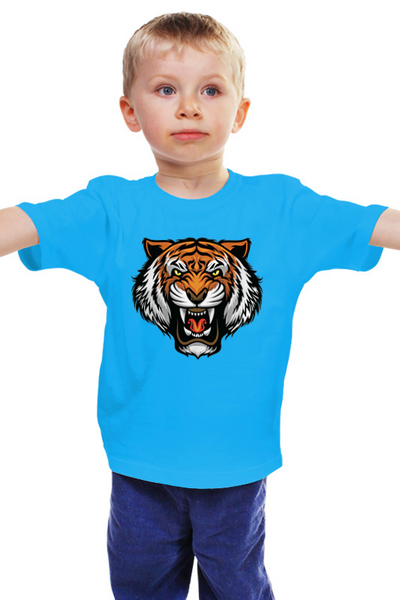 Заказать детскую футболку в Москве. Детская футболка классическая унисекс ◈ТИГР◈ от balden - готовые дизайны и нанесение принтов.