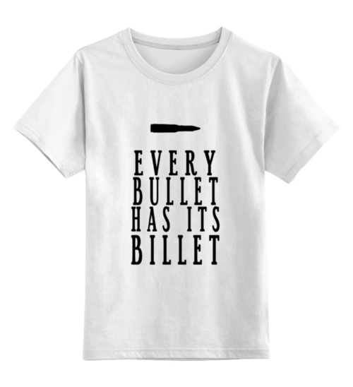 Заказать детскую футболку в Москве. Детская футболка классическая унисекс BULLET от Aleksey Sinyakov - готовые дизайны и нанесение принтов.