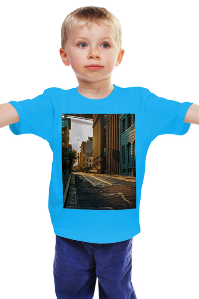 Заказать детскую футболку в Москве. Детская футболка классическая унисекс Evening brooklyn от brooklyn_kate - готовые дизайны и нанесение принтов.
