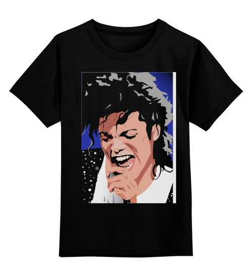 Заказать детскую футболку в Москве. Детская футболка классическая унисекс Michael Jackson  от KinoArt - готовые дизайны и нанесение принтов.