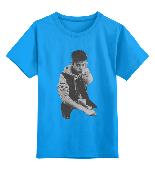 Заказать детскую футболку в Москве. Детская футболка классическая унисекс Justin Bieber от Антон Величко - готовые дизайны и нанесение принтов.