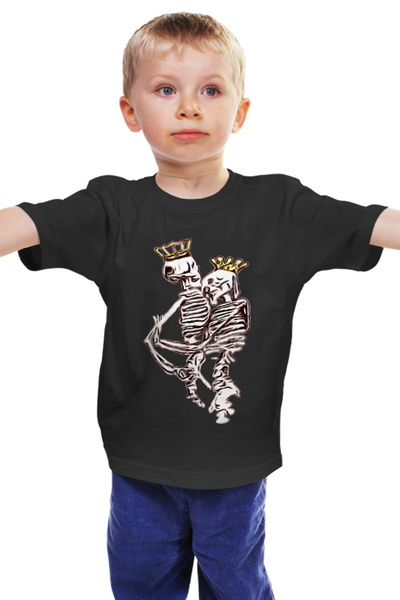Заказать детскую футболку в Москве. Детская футболка классическая унисекс Kings & Aliens от MInMlz - готовые дизайны и нанесение принтов.