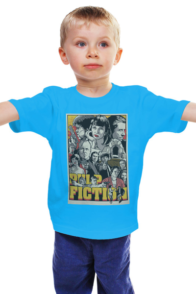 Заказать детскую футболку в Москве. Детская футболка классическая унисекс Pulp Fiction family от KinoArt - готовые дизайны и нанесение принтов.