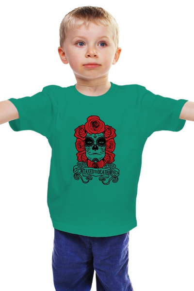 Заказать детскую футболку в Москве. Детская футболка классическая унисекс Born Free Taxed to Death от OEX design - готовые дизайны и нанесение принтов.
