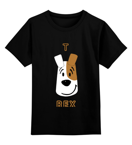 Заказать детскую футболку в Москве. Детская футболка классическая унисекс T-REX от Виктор Касаткин - готовые дизайны и нанесение принтов.